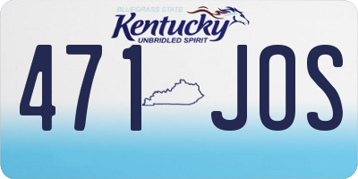 KY license plate 471JOS