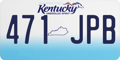 KY license plate 471JPB