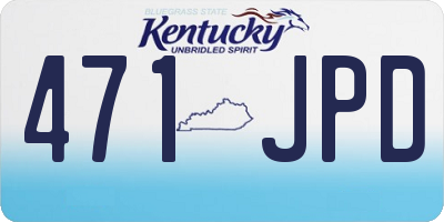 KY license plate 471JPD