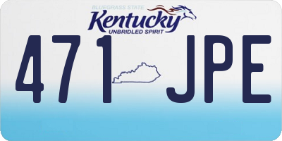 KY license plate 471JPE