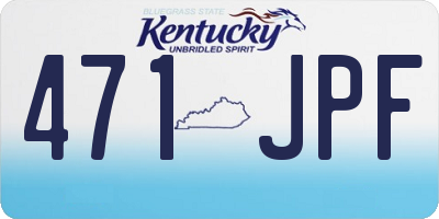 KY license plate 471JPF