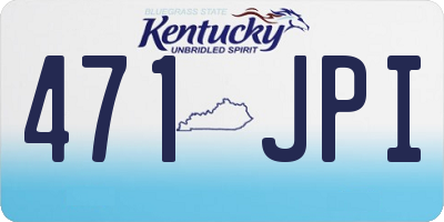 KY license plate 471JPI
