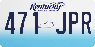 KY license plate 471JPR