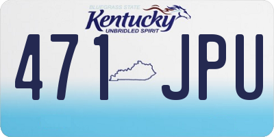 KY license plate 471JPU