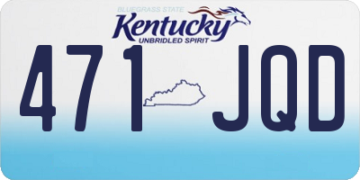 KY license plate 471JQD