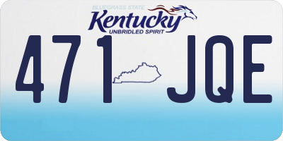 KY license plate 471JQE