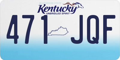 KY license plate 471JQF