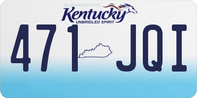 KY license plate 471JQI