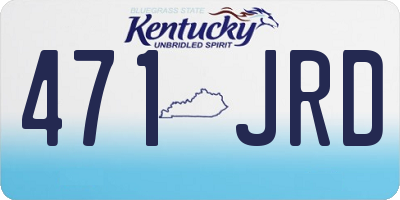KY license plate 471JRD