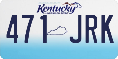 KY license plate 471JRK