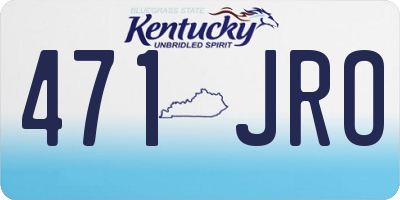 KY license plate 471JRO