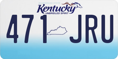 KY license plate 471JRU