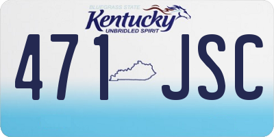 KY license plate 471JSC