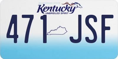 KY license plate 471JSF