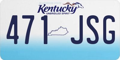 KY license plate 471JSG
