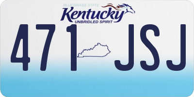 KY license plate 471JSJ