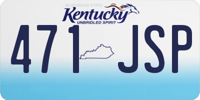 KY license plate 471JSP