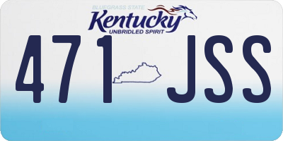 KY license plate 471JSS