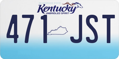 KY license plate 471JST