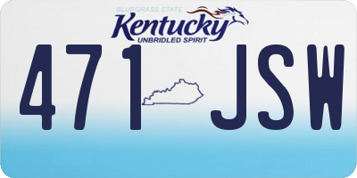 KY license plate 471JSW