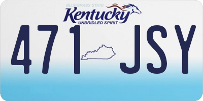 KY license plate 471JSY