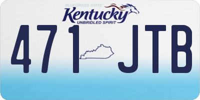 KY license plate 471JTB