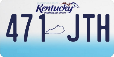KY license plate 471JTH
