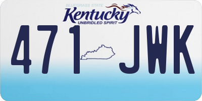 KY license plate 471JWK