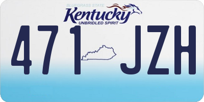 KY license plate 471JZH
