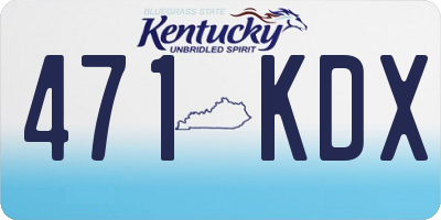 KY license plate 471KDX