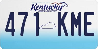 KY license plate 471KME