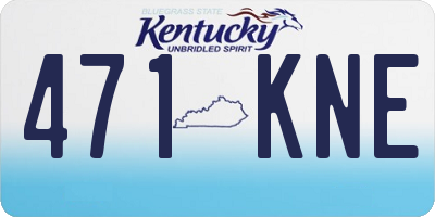 KY license plate 471KNE