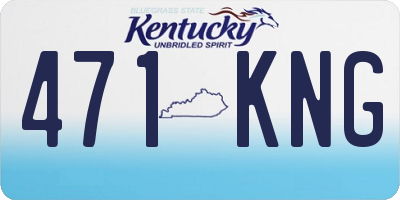 KY license plate 471KNG