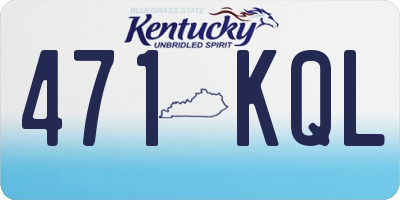 KY license plate 471KQL