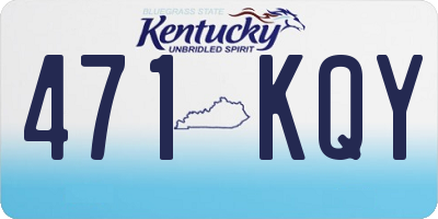KY license plate 471KQY