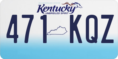 KY license plate 471KQZ