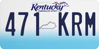 KY license plate 471KRM