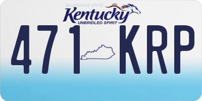 KY license plate 471KRP