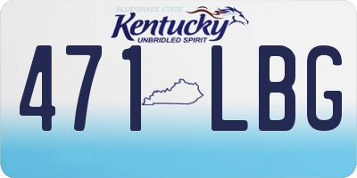 KY license plate 471LBG