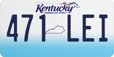 KY license plate 471LEI