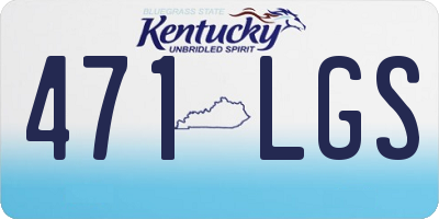 KY license plate 471LGS
