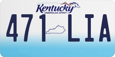 KY license plate 471LIA