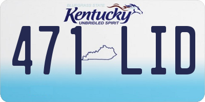 KY license plate 471LID