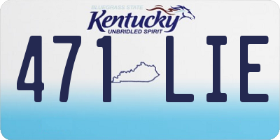 KY license plate 471LIE