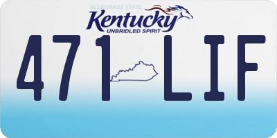 KY license plate 471LIF