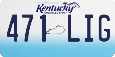 KY license plate 471LIG