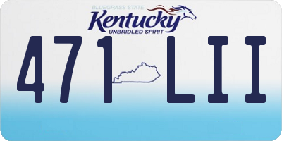 KY license plate 471LII