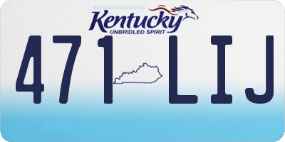 KY license plate 471LIJ
