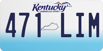 KY license plate 471LIM