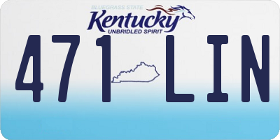 KY license plate 471LIN